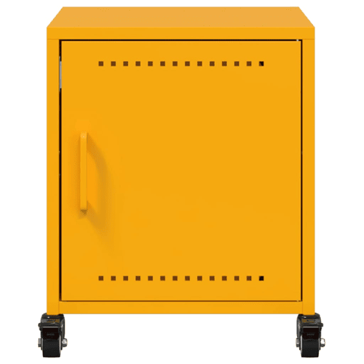 Mesa De Cabeceira - Mesinha De Cabeceira 36x39x43,5 cm aço amarelo mostarda