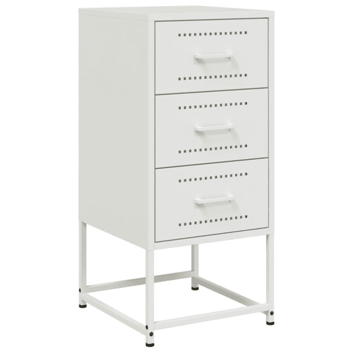 Mesa De Cabeceira - Mesinha De Cabeceira 36x39x78 cm aço branco