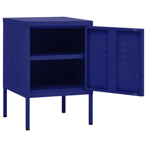 Mesa De Cabeceira - Mesinha De Cabeceira 35x35x51 cm aço azul-marinho