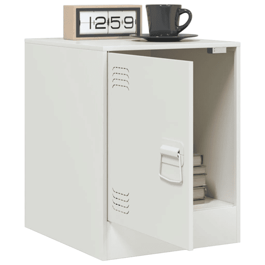 Mesa De Cabeceira - Mesinha De Cabeceira 34,5x39x44 cm aço branco