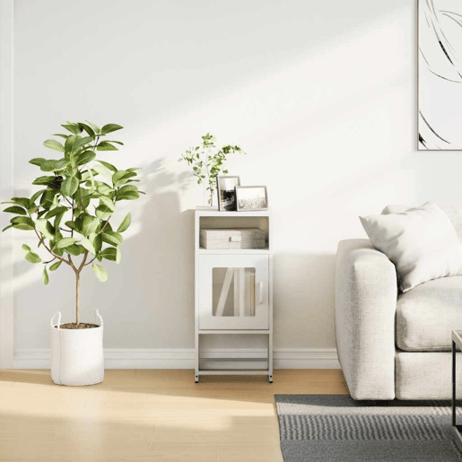 Mesa De Cabeceira - Mesinha De Cabeceira 36x39x78 cm aço laminado a frio branco