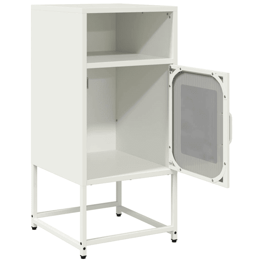 Mesa De Cabeceira - Mesinha De Cabeceira 36x39x78 cm aço laminado a frio branco