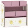 AIYAPLAY Estante Infantil para Brinquedos com 6 Caixas em Tecido Não Tecido Organizador de Brinquedos de 3 Níveis para Quarto Infantil Sala de Jogos Escola Infantil 63x30x66 cm Rosa