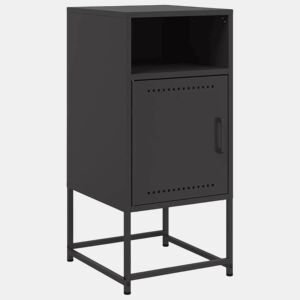 Mesa De Cabeceira - Mesinha De Cabeceira 36x39x78 cm aço preto