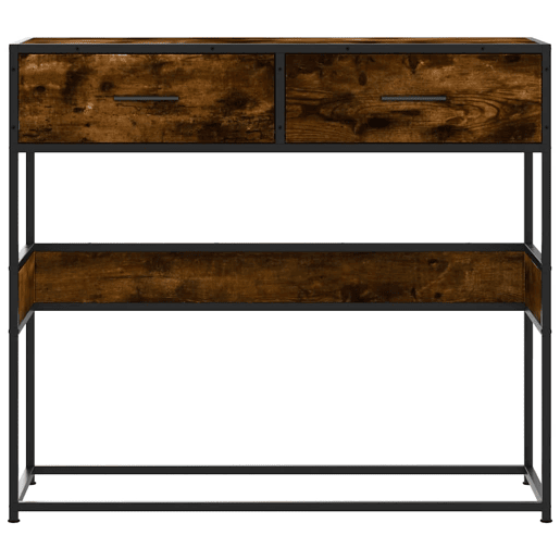 Mesa Consola - Mesa De Entrada 90x35x80 cm derivados de madeira carvalho fumado