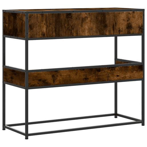 Mesa Consola - Mesa De Entrada 90x35x80 cm derivados de madeira carvalho fumado