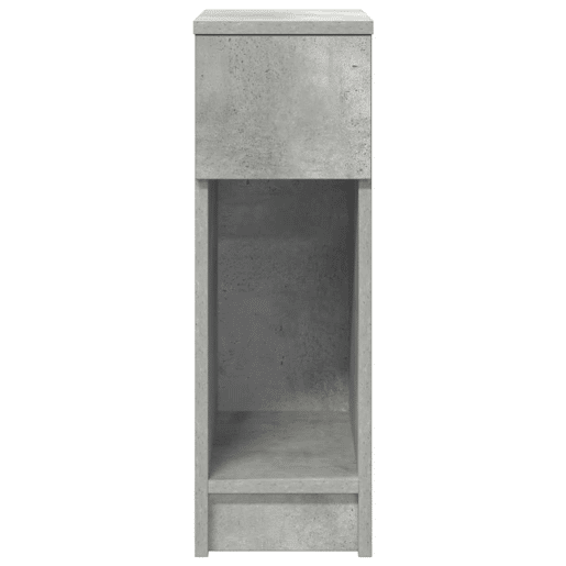 Lote de 2 Mesa De Cabeceira - Mesinha De Cabeceira com gaveta 20x36x60cm cinzento cimento