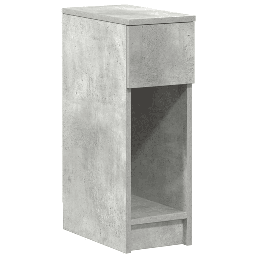 Lote de 2 Mesa De Cabeceira - Mesinha De Cabeceira com gaveta 20x36x60cm cinzento cimento