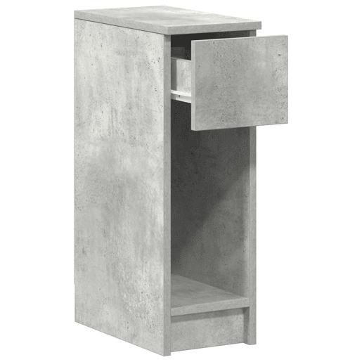 Lote de 2 Mesa De Cabeceira - Mesinha De Cabeceira com gaveta 20x36x60cm cinzento cimento