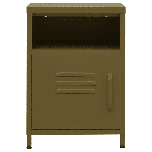 Mesa De Cabeceira - Mesinha De Cabeceira aço 35x35x51 cm verde-azeitona