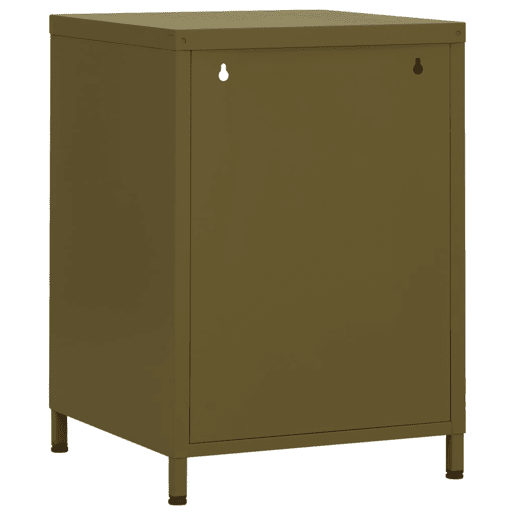 Mesa De Cabeceira - Mesinha De Cabeceira aço 35x35x51 cm verde-azeitona