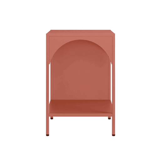 Mesinha de cabeceira industrial, Soho, Terracota, 35x35x51 cm