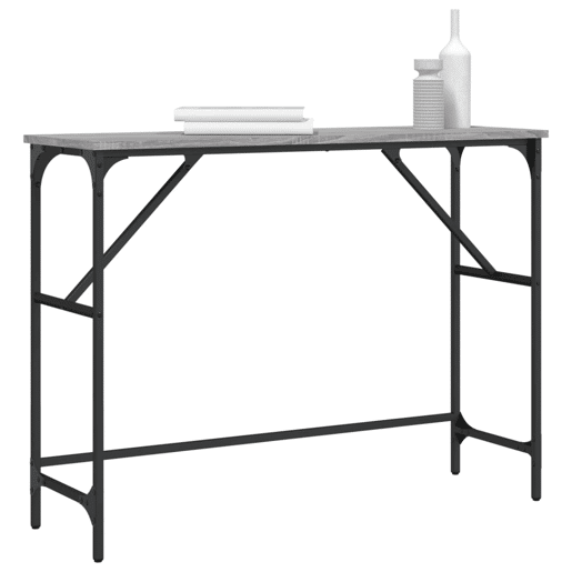 Mesa Consola - Mesa De Entrada 100x32x75 cm derivados de madeira cinzento sonoma