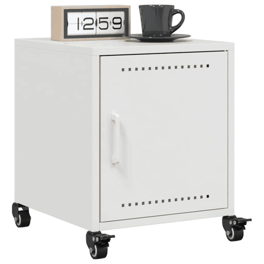Mesa De Cabeceira - Mesinha De Cabeceira 36x39x43,5 cm aço branco