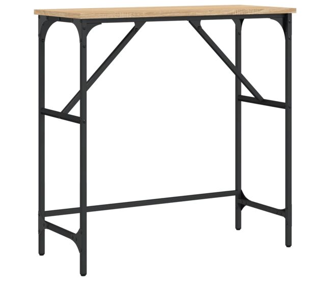 Mesa consola - mesa de entrada madera de ingeniería roble sonoma 75x32x75 cm