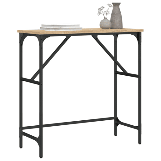 Mesa Consola - Mesa De Entrada 75x32x75 cm derivados de madeira carvalho sonoma