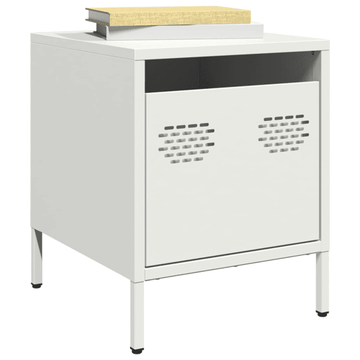Mesa De Cabeceira - Mesinha De Cabeceira 35x39x43,5 cm aço branco
