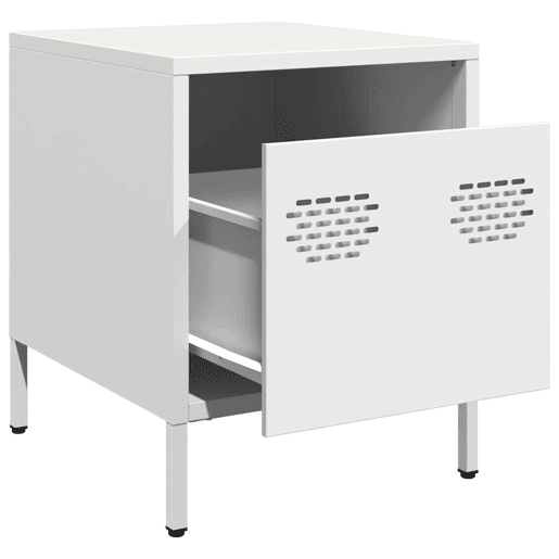 Mesa De Cabeceira - Mesinha De Cabeceira 35x39x43,5 cm aço branco