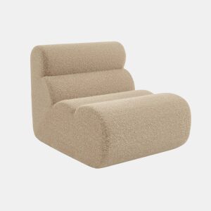 Módulo de sofá modular em tecido efeito alpaca, 1 lugar, Nova alpaca, Beige, 81x99x75 cm