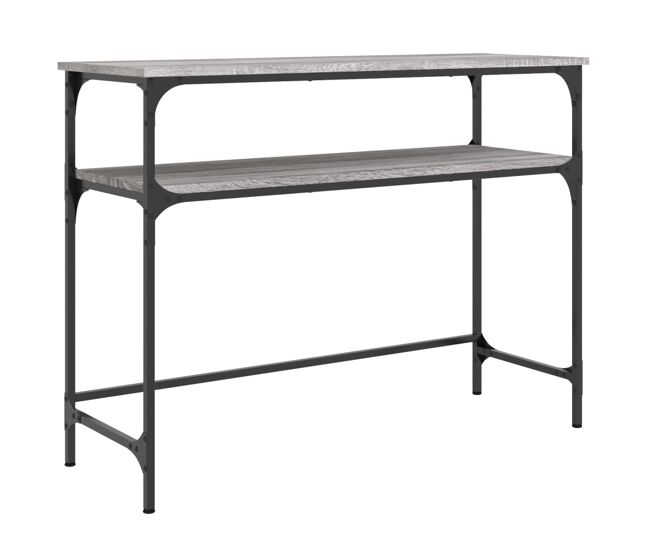Mesa consola - mesa de entrada madera de ingeniería gris sonoma 100x35,5x75 cm