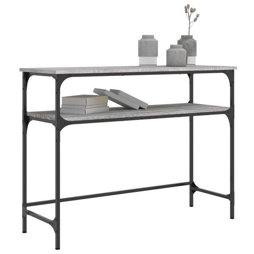 Mesa Consola - Mesa De Entrada 100x35,5x75cm derivados de madeira cinzento sonoma