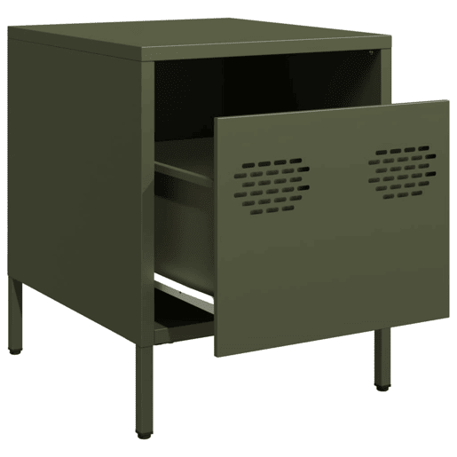 Mesa De Cabeceira - Mesinha De Cabeceira 35x39x43,5 cm aço verde azeitona