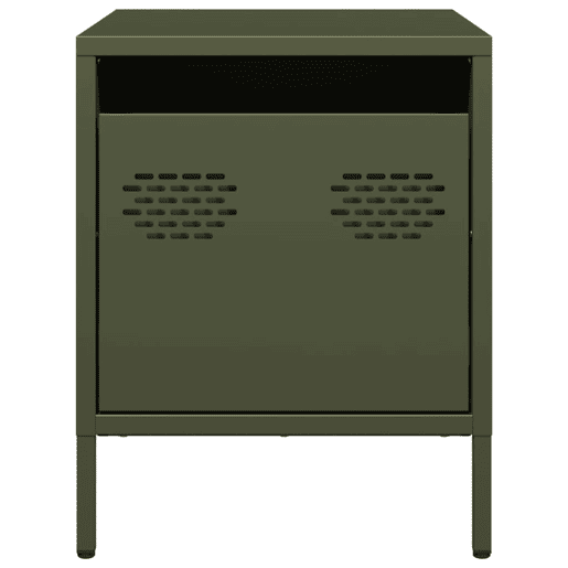 Mesa De Cabeceira - Mesinha De Cabeceira 35x39x43,5 cm aço verde azeitona