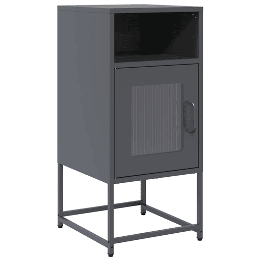 Mesa De Cabeceira - Mesinha De Cabeceira 36x39x78 cm aço laminado a frio antracite