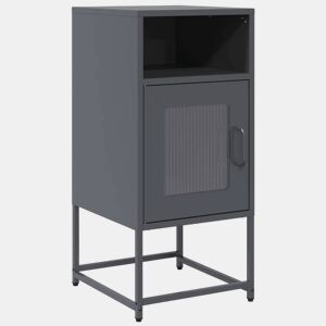 Mesa De Cabeceira - Mesinha De Cabeceira 36x39x78 cm aço laminado a frio antracite