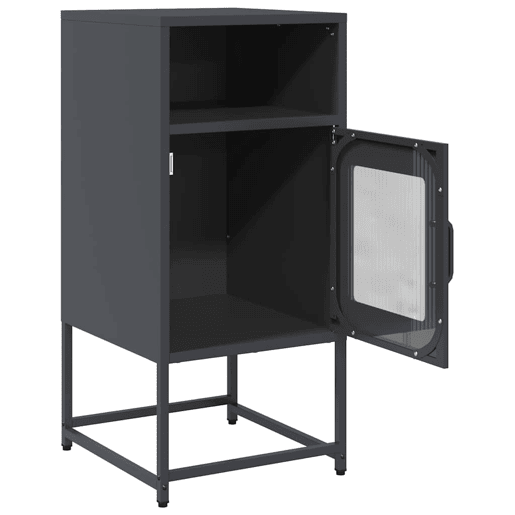 Mesa De Cabeceira - Mesinha De Cabeceira 36x39x78 cm aço laminado a frio antracite