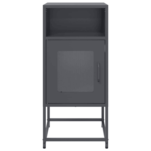 Mesa De Cabeceira - Mesinha De Cabeceira 36x39x78 cm aço laminado a frio antracite