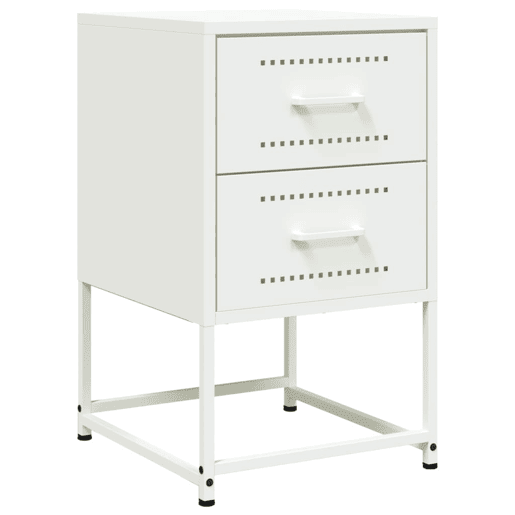 Mesa De Cabeceira - Mesinha De Cabeceira 36x39x60,5 cm aço branco