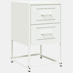 Mesa De Cabeceira - Mesinha De Cabeceira 36x39x60,5 cm aço branco