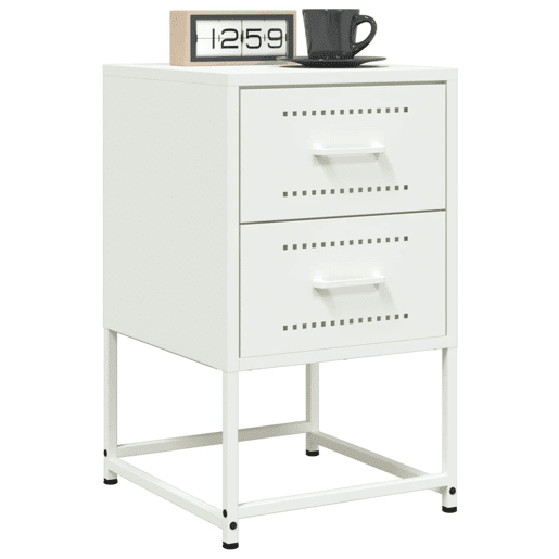 Mesa De Cabeceira - Mesinha De Cabeceira 36x39x60,5 cm aço branco