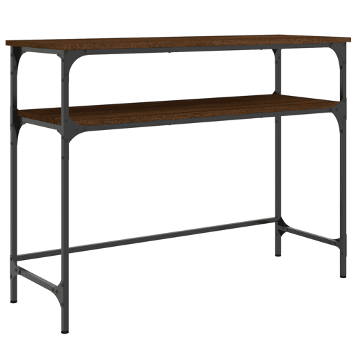 Mesa Consola - Mesa De Entrada 100x35,5x75 cm derivados madeira carvalho castanho