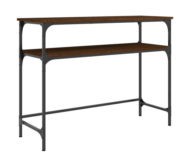 Mesa consola - mesa de entrada madera de ingeniería marrón roble 100x35,5x75 cm