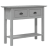 Mesa Consola - Mesa De Entrada 91x35x74 cm madeira de pinho maciça cinzento