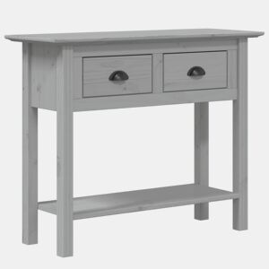 Mesa Consola - Mesa De Entrada 91x35x74 cm madeira de pinho maciça cinzento