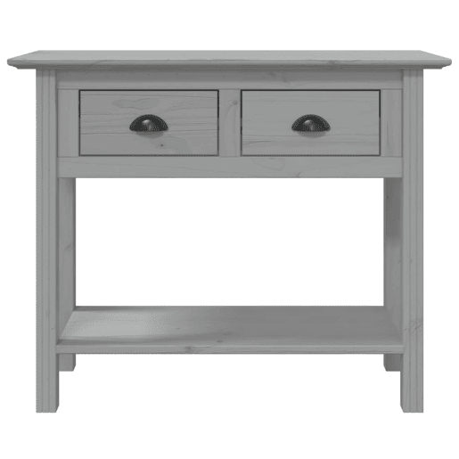 Mesa Consola - Mesa De Entrada 91x35x74 cm madeira de pinho maciça cinzento