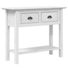 Mesa Consola - Mesa De Entrada 91x35x74 cm madeira de pinho maciça branco