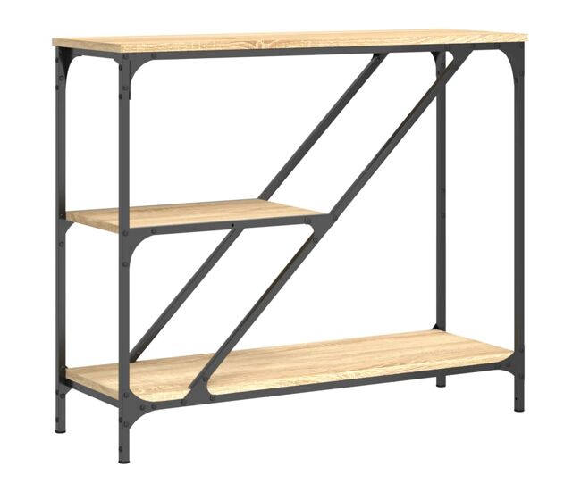 Mesa consola - mesa de entrada madera de ingeniería roble sonoma 88,5x30x75 cm