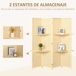 Biombo Bambú, Madera de Pino HOMCOM Biombo Bambú, Madera de Pino HOMCOM Marrón