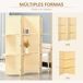 Biombo Bambú, Madera de Pino HOMCOM Biombo Bambú, Madera de Pino HOMCOM Marrón