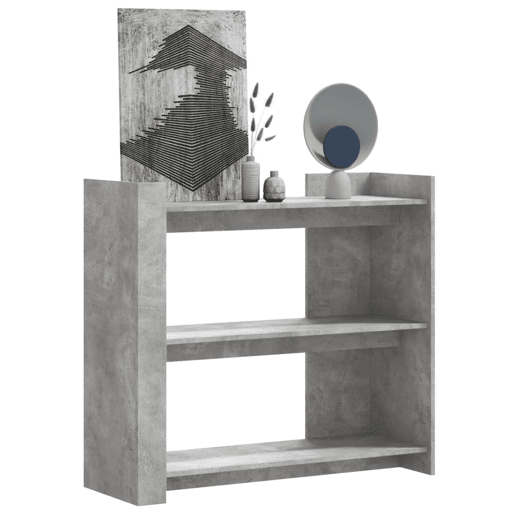Mesa Consola - Mesa De Entrada 100x35x90 cm derivados de madeira cinzento cimento