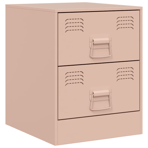 Mesa De Cabeceira - Mesinha De Cabeceira 34,5x39x44 cm aço rosa