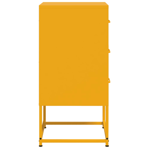 Mesa De Cabeceira - Mesinha De Cabeceira 36x39x78 cm aço amarelo mostarda