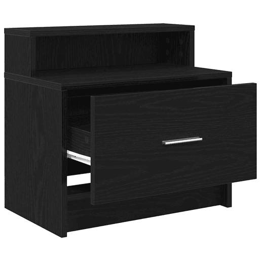 Mesa De Cabeceira - Mesinha De Cabeceira com gaveta 51x31x47 cm carvalho preto