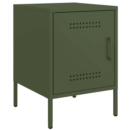 Mesa De Cabeceira - Mesinha De Cabeceira 36x39x50,5 cm aço verde azeitona