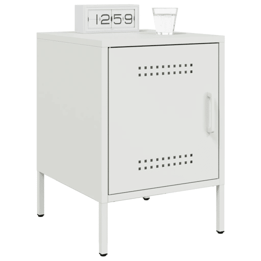 Mesa De Cabeceira - Mesinha De Cabeceira 36x39x50,5 cm aço branco