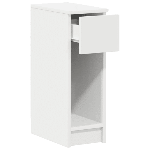 Lote de 2 Mesa De Cabeceira - Mesinha De Cabeceira com gaveta 20x36x60 cm branco